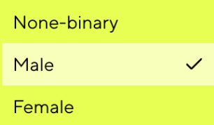 Bot Gender Selection